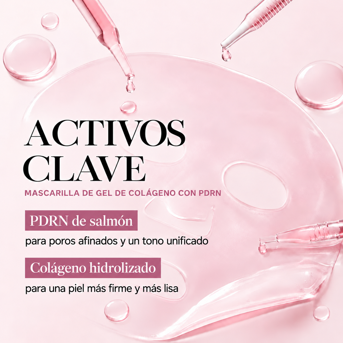 Activos clave: PDRN de salmón y colágeno hidrolizado