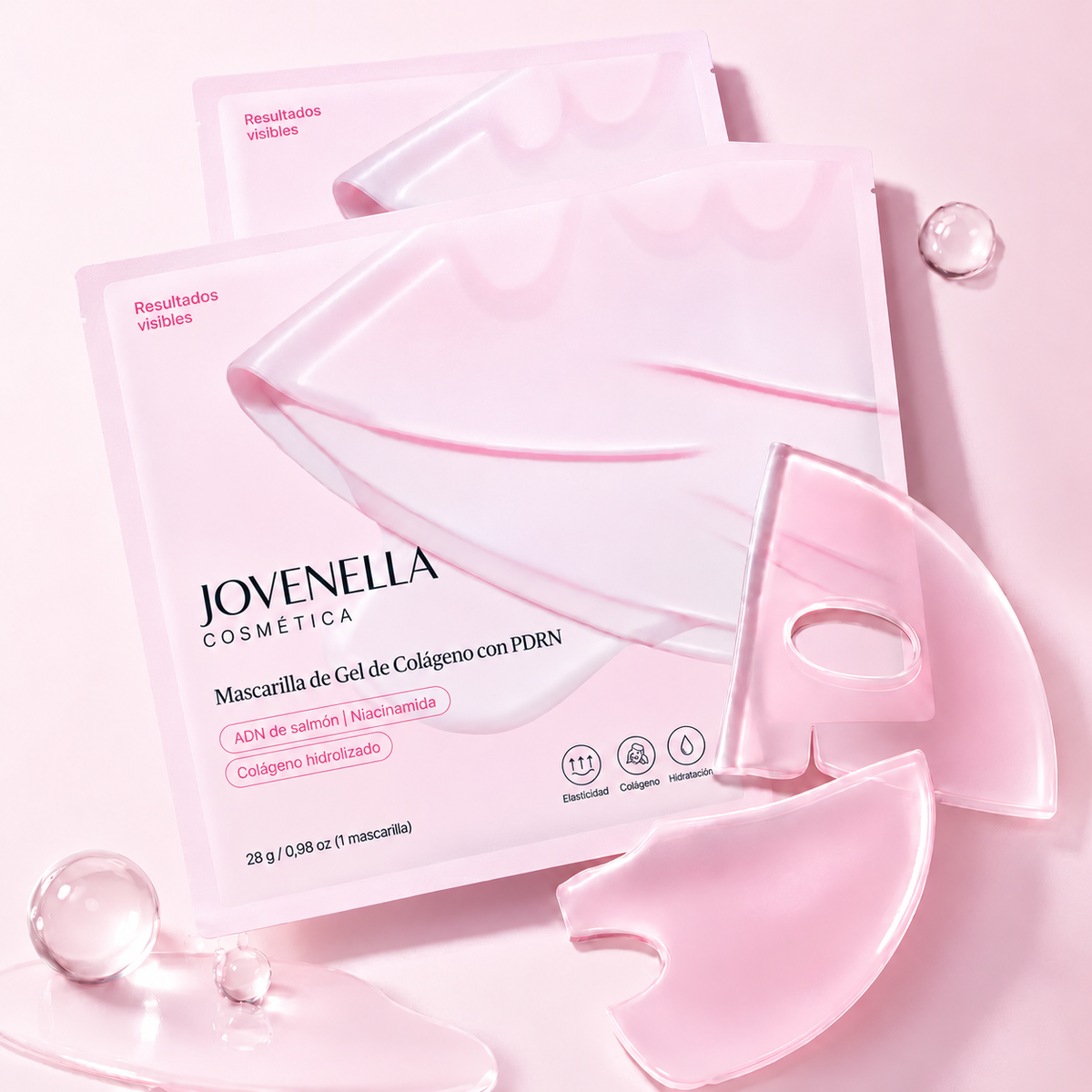 Mascarillas de gel de colágeno con PDRN de salmón Jovenella