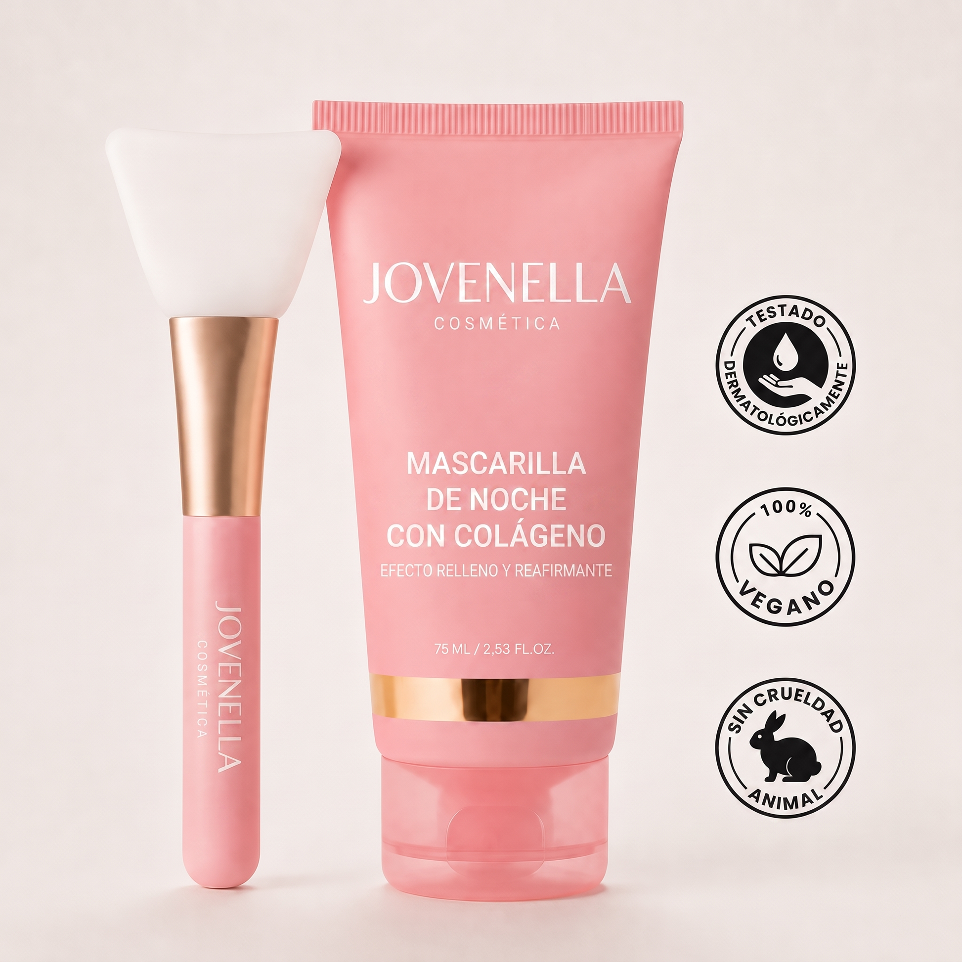 Mascarilla de noche con colageno y pincel