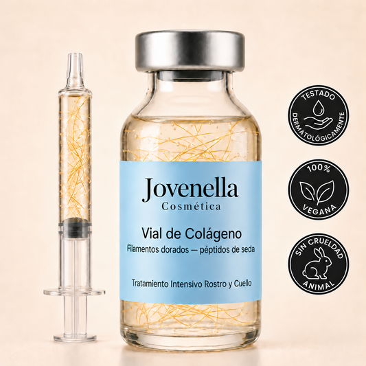 Vial de colágeno con filamentos dorados Jovenella