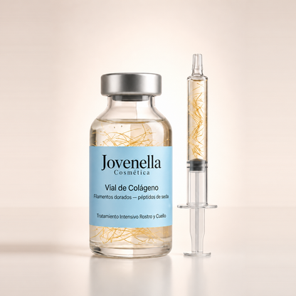 Vial de colágeno con filamentos dorados Jovenella